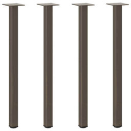 Berkfield Console Table Legs 4 Pcs Natural Steel 72-74 Cm Steel - thumbnail 2