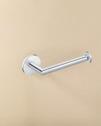 Cosmic Toilet Roll Holder, Self-Adhesive, Stainless Steel, Anti-Corrosion, Chrome, Duo Round Collection - thumbnail 1