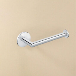Cosmic Toilet Roll Holder, Self-Adhesive, Stainless Steel, Anti-Corrosion, Chrome, Duo Round Collection - thumbnail 4
