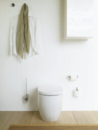 Cosmic Toilet Roll Holder, Self-Adhesive, Stainless Steel, Anti-Corrosion, Chrome, Duo Round Collection - thumbnail 3