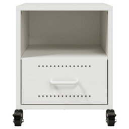 Berkfield Bedside Cabinets 2 Pcs White 36X39X43.5 Cm Steel - thumbnail 5