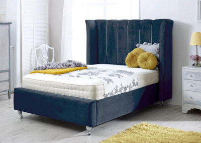 Stratus Interiors Mayfair Luxury Curved Wing Panelled Bed Frame - Add Professional Assembly & Delivery- Super King - No Storage Type - image 1