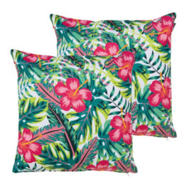 icon Indoor And Outdoor Waterproof Filled Cushion Set Of 2 Tropical Flower - thumbnail 1