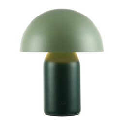 Happy Homewares Modern Rechargeable Mushroom Table Lamp In Forest And Olive Green - Touch Dimmer - thumbnail 8