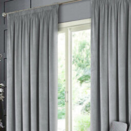Luxury Living Montreal Taped Top Grey Curtains - thumbnail 2