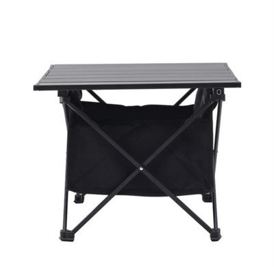 L-Black 68X45X40 Cm Portable Camping Table Folding Beach Table For Camping Hiking Outdoor Picnic Bbq - image 1