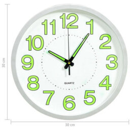 Walplus Luminous Wall Clock White 30 Cm - thumbnail 6