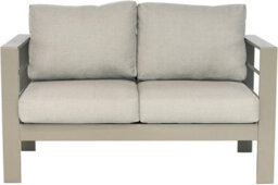 Garden Store Direct Wisteria Lane Aluminium Loveseat - 2 Seat Sofa In Champagne With Beige Cushions - thumbnail 1