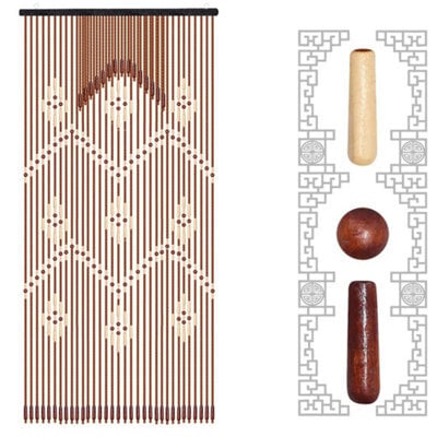 90X175Cm Wooden Beads Door Curtain Blinds Screen Room Drapes Divider Decor - image 1