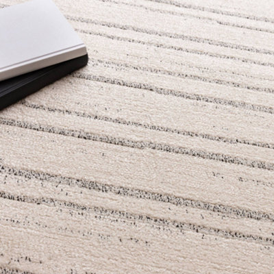 The Rug Edit Oslo Os05 Lines Grey Area Rug - 120X160Cm - image 1