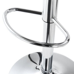 Furniture in Fashion Ripple Taupe Faux Leather Bar Stools With Chrome Base In Pair - thumbnail 5