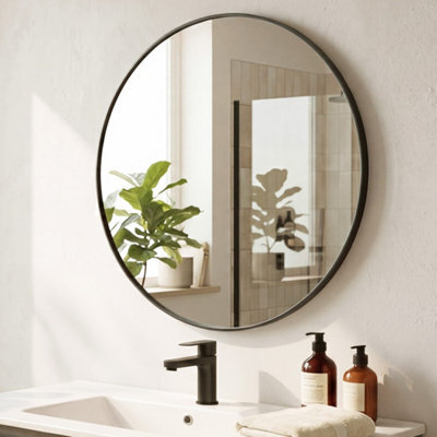 Yezi Wall Mirror Round Mirror Tempered Glass Bathroom - image 1