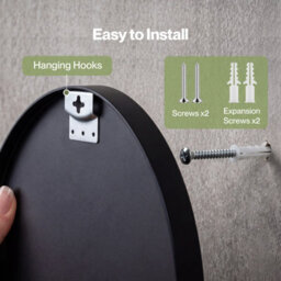 Yezi Wall Mirror Round Mirror Tempered Glass Bathroom - thumbnail 8