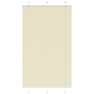Berkfield Pleated Blind Cream 120X200 Cm Fabric Width 119.4 Cm Polyester - image 1