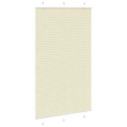 Berkfield Pleated Blind Cream 120X200 Cm Fabric Width 119.4 Cm Polyester - thumbnail 3