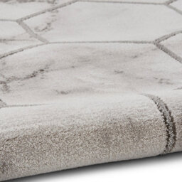 Grey Silver Geometric,modern Easy To Clean Rug For Bedroom & Living Room-120Cm X 170Cm - thumbnail 3
