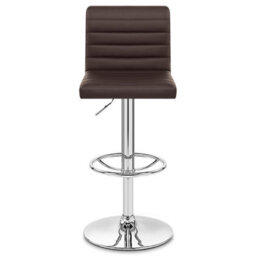 Atlantic Mint Bar Stool Brown And Chrome Leg In Stock - thumbnail 2