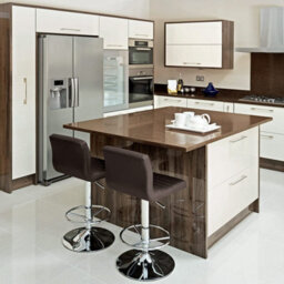 Atlantic Mint Bar Stool Brown And Chrome Leg In Stock - thumbnail 1