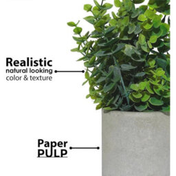 Set Of 4 Artificial Plants In Pots Faux Plant Foliage Eucalyptus - thumbnail 3