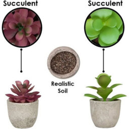 Set Of 4 Artificial Plants In Pots Faux Plant Foliage Eucalyptus - thumbnail 5