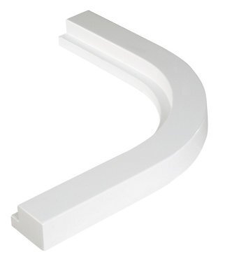 Cooke & Lewis High Gloss White Curved Internal Cornice & Pelmet, (H)38mm