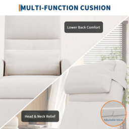 London Boutique White Electric Rise Recliner Armchair, Massage And Heat Chair, Memory Positions, Usb Port, Side Pockets, High Back - thumbnail 8
