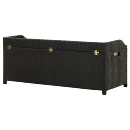 Vidaxl Garden Storage Bench 120 Cm Poly Rattan Black - thumbnail 5