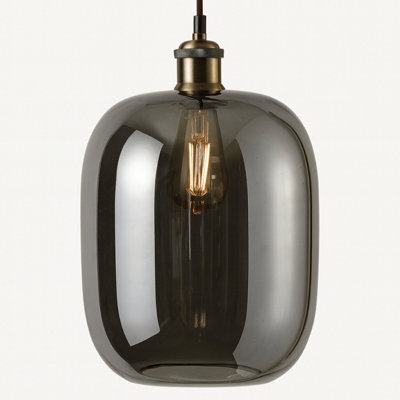 CGC Lighting Cgc Lorna Smoked Glass Cylinder Lampshade - image 1