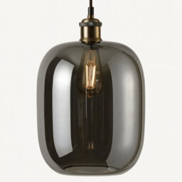 CGC Lighting Cgc Lorna Smoked Glass Cylinder Lampshade - thumbnail 1