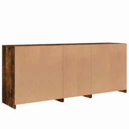 Berkfield Sideboard With Led Lights Smoked Oak 162X37X67 Cm - thumbnail 8