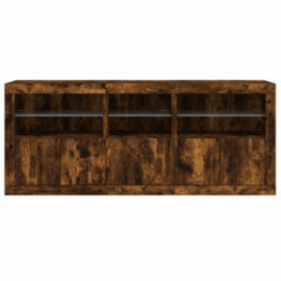 Berkfield Sideboard With Led Lights Smoked Oak 162X37X67 Cm - thumbnail 6