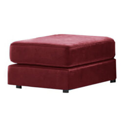 Furnishings For Less UK Ella Plush Velvet Foam Filled Red Footstool Sofa Accessory