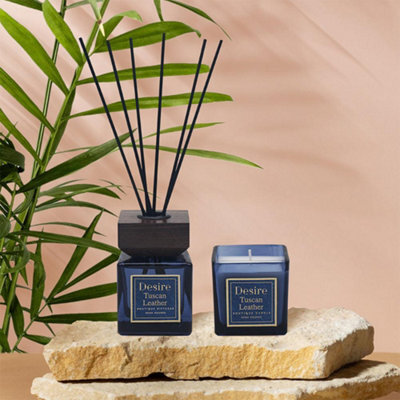 Bravich Tuscan Leather Jar Candle & Reed Diffuser Gift Set - image 1