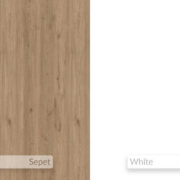 Decortie Sideboard Cabinet 170X80Cm 3-Doors Push-To-Open Storage Console 3 Open Compartments For Living Room White,natural Oak - thumbnail 7