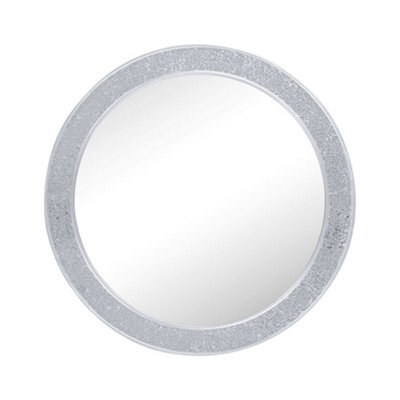 Nielsen Lewis Crackle Mosaic Round Wall Mirror For Bedroom Or Living Room - Silver - 74Cm - image 1