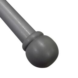 Matt Dark Grey Non Extendable Ball Single Curtain Pole Set, (L)1.5M (Dia)28mm - thumbnail 3