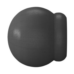 Matt Dark Grey Non Extendable Ball Single Curtain Pole Set, (L)1.5M (Dia)28mm - thumbnail 4