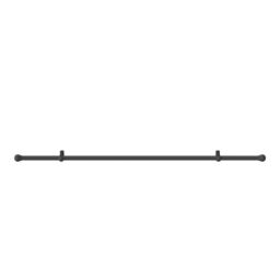 Matt Dark Grey Non Extendable Ball Single Curtain Pole Set, (L)1.5M (Dia)28mm - thumbnail 2