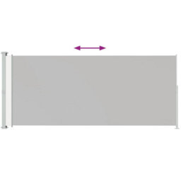 Berkfield Patio Retractable Side Awning 220X500 Cm Grey - thumbnail 3