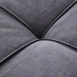 Living And Home Drak Grey Flannel Bed Backrest Cushion With Removable Cover 180Cm W X 6Cm D X 60Cm H - thumbnail 5