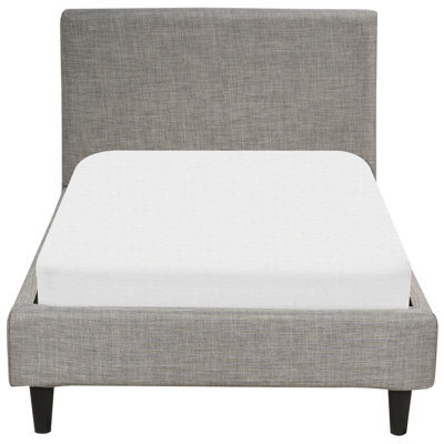 Wyld And Coco Novabed Eu Single Panel Bed 3Ft Light Grey Fabric With Removable Zip-Out Cover - image 1