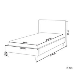 Wyld And Coco Novabed Eu Single Panel Bed 3Ft Light Grey Fabric With Removable Zip-Out Cover - thumbnail 5