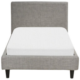 Wyld And Coco Novabed Eu Single Panel Bed 3Ft Light Grey Fabric With Removable Zip-Out Cover - thumbnail 1