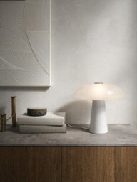 Nordlux Glossy Marble Table Lamp Weighted Base White,mains - thumbnail 8