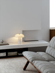 Nordlux Glossy Marble Table Lamp Weighted Base White,mains - thumbnail 4