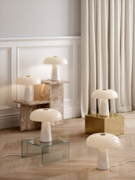 Nordlux Glossy Marble Table Lamp Weighted Base White,mains - thumbnail 6