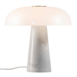 Nordlux Glossy Marble Table Lamp Weighted Base White,mains - thumbnail 2