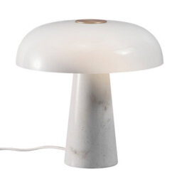 Nordlux Glossy Marble Table Lamp Weighted Base White,mains - thumbnail 3