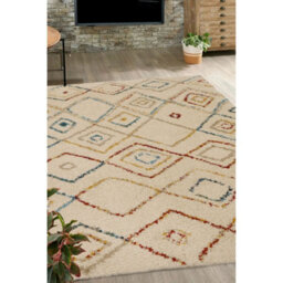 Melrose Noble Diamonds Design Living Natural Medium Area Rug 120/170Cm - thumbnail 1