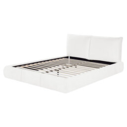 Beliani Bed Boucle Vinay 160 X 200 Cm (Eu King Size) White - thumbnail 5